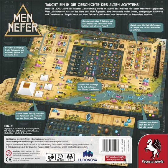 Pegasus Men-Nefer 120 min Brettspiel, 4 image