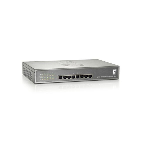 LevelOne GEP-0822 Netzwerk-Switch Gigabit Ethernet (10/100/1000) Power over Ethernet (PoE) Grau