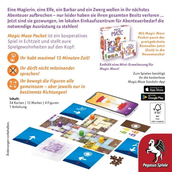 Pegasus Magic Maze Pocket 15 min Brettspiel Familie, 4 image