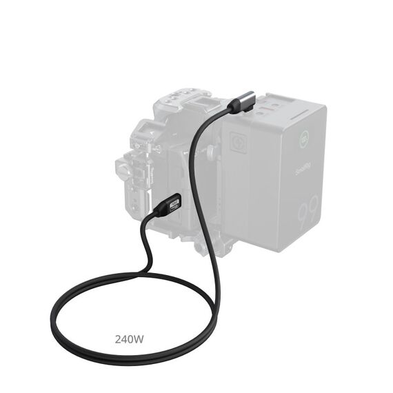 SmallRig 5732 USB Kabel 1 m USB C 40 Gbit/s 240 W Schwarz, Grau, 2 image