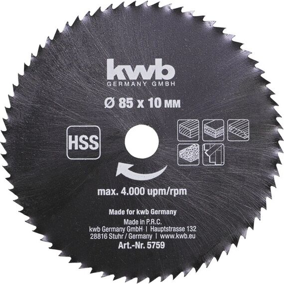 kwb 575905 Kreissägeblatt 8,5 cm 3 Stück(e), 2 image