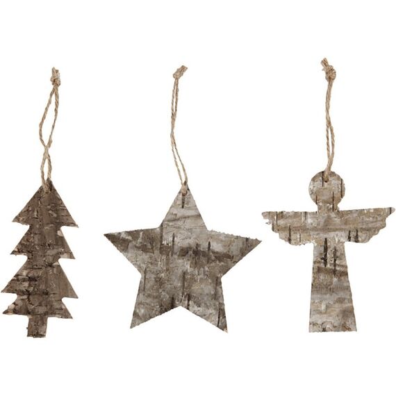 Creativ Company 57925 Christbaumschmuck Spezifisches Weihnachtsornament Sperrholz Holz 3 Stück(e), 2 image