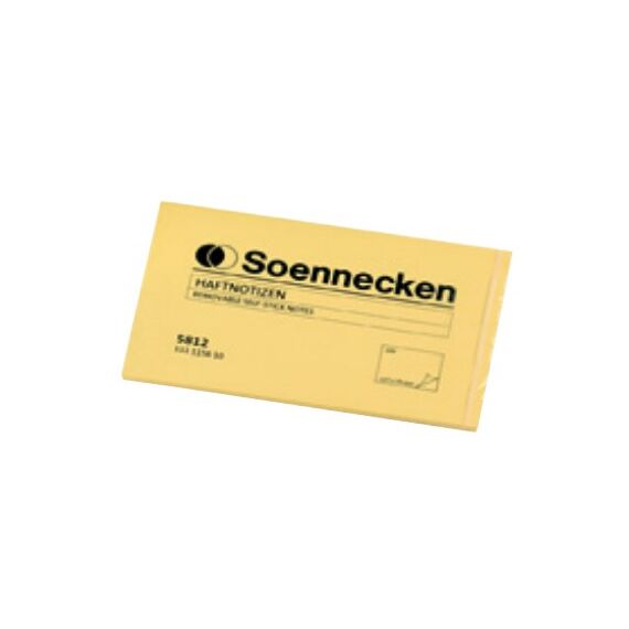 Soennecken 5812 Klebezettel Rechteck Gelb 100 Blätter Selbstklebend
