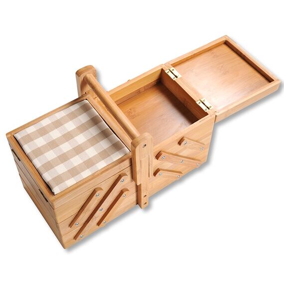 Kesper 58710 Näh-/Garnzubehör-Lagerung Nähkästchen Braun, Biege Holz, 5 image