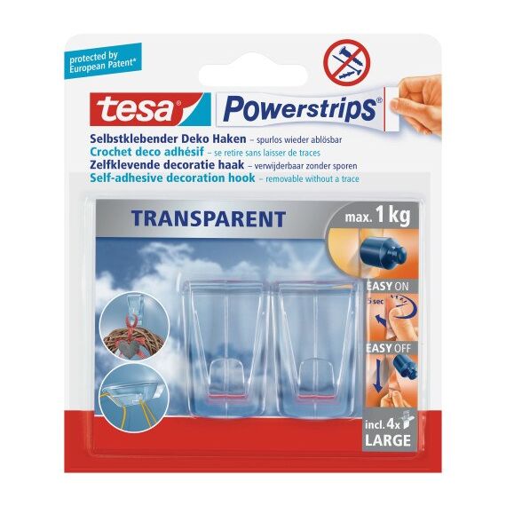 TESA 58813-00000 Wandhalterung Transparent 2 Stück(e), 3 image