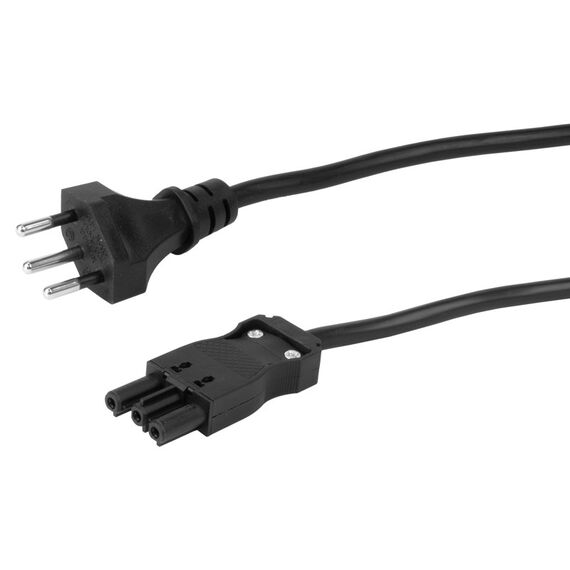 Steffen 59 00037 SW Verlängerungskabel 2 m Drinnen Schwarz
