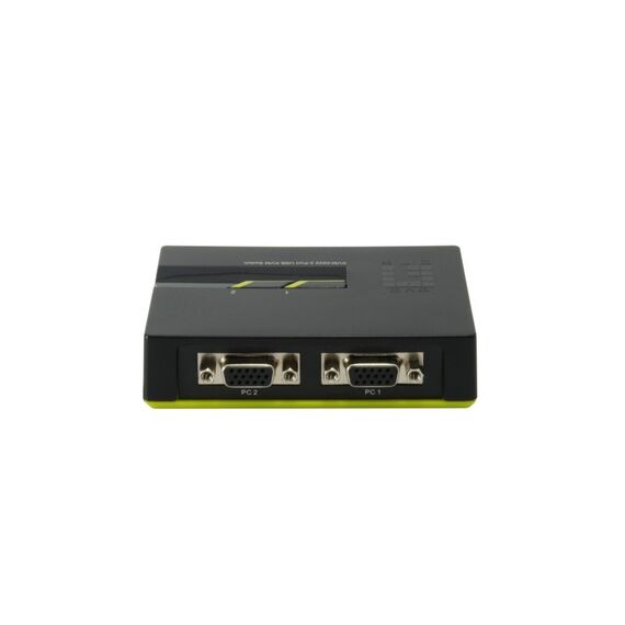 LevelOne KVM-0222 Tastatur/Video/Maus (KVM)-Switch Schwarz, Grün