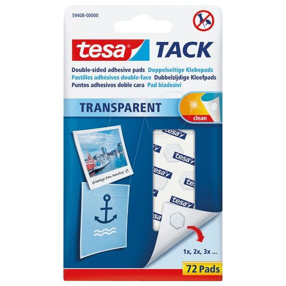 TESA 59408-00000 Reißzwecke Transparent 72 Stück(e)