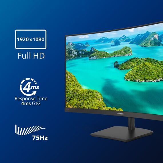 Philips E Line 271E1SCA/00 Computerbildschirm 68,6 cm (27") 1920 x 1080 Pixel Full HD LCD Schwarz, 3 image
