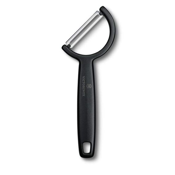 Victorinox Sparschäler Rho gerade, einschneidig, schwarz
