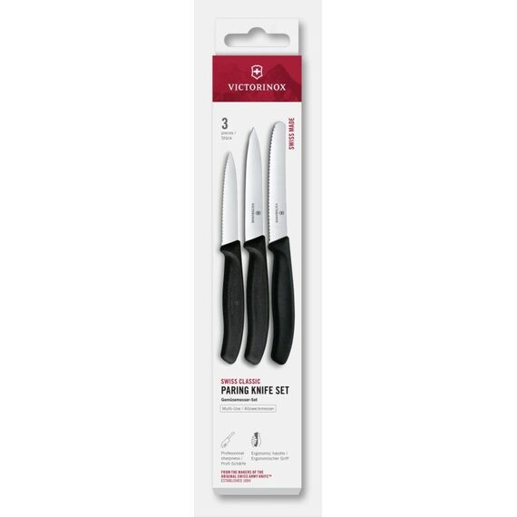 Victorinox Gemüsemesser-Set Swiss Classic, Schwarz