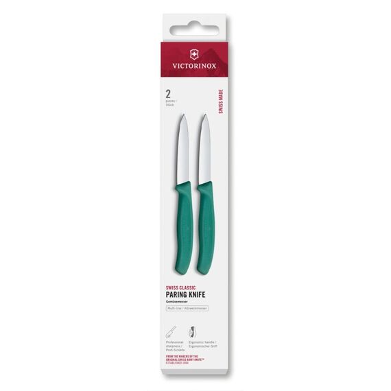Victorinox Messer-Set Swiss Classic, 8 cm, Grün, 2 Stück
