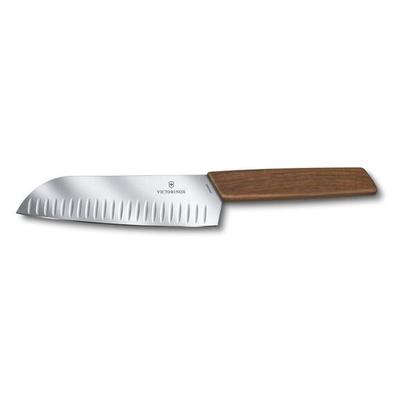 Victorinox Swiss Modern Santokumesser 17 cm, Nussbaumholz