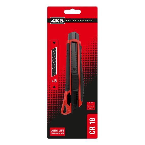 Laserliner CR 18 Schwarz, Rot Messer mit klappbarer Klinge, 3 image