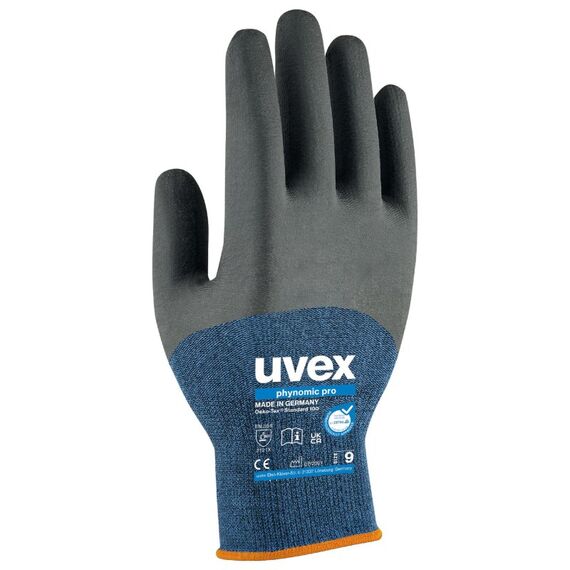 Uvex 6006209 Handschutz Anthrazit, Blau, Grau Elastan, Viskose, Polyamid 1 Stück(e)