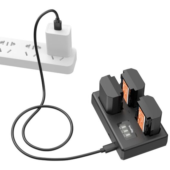 SmallRig 6016 Akkuladegerät Batterie für Digitalkamera USB, 4 image