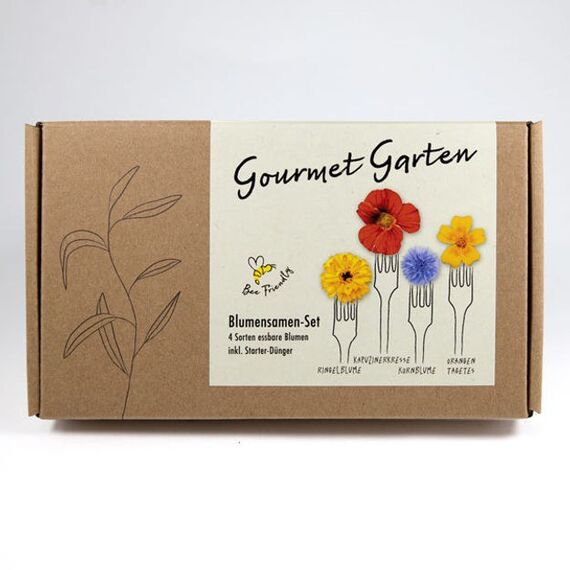 Naturkraftwerke Set "Gourmet Blumen" Blumensamen ein- und mehrjährig Kornblume, Marigold, Kapuzinerkresse
