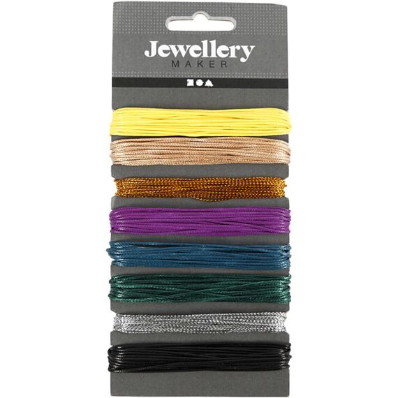 Creativ Company 609980 Dekorative Bänder 5 m Schwarz, Gold, Grün, Violett, Silber, Gelb