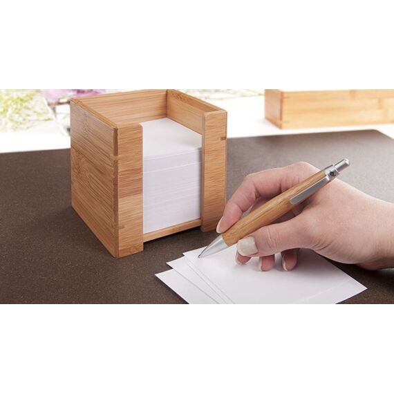 Wedo Zettelbox Bambus mit Papier, 2 image