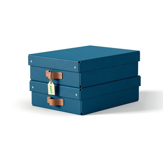 Leitz 61480068 Aufbewahrungsbox Karton Blau, Farbe: Blau