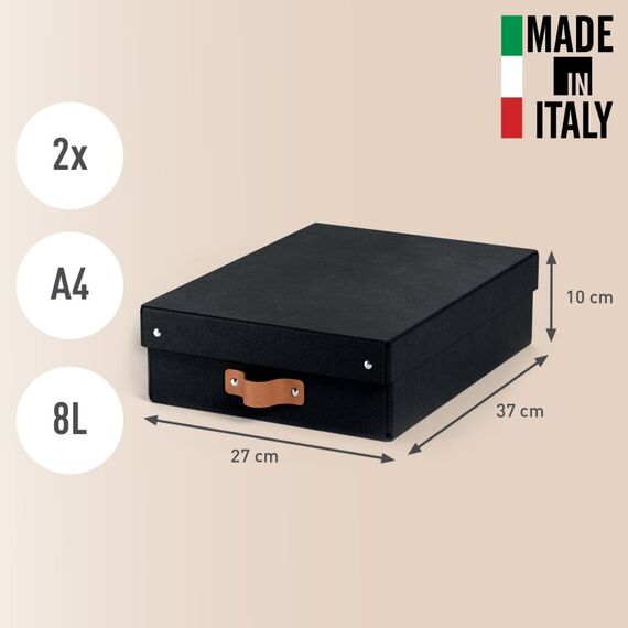 Leitz 61480095 Aufbewahrungsbox Karton Schwarz, Farbe: Schwarz, 3 image
