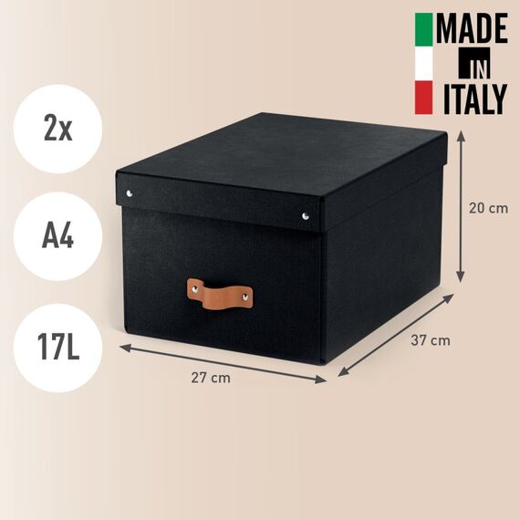 Leitz 61490095 Aufbewahrungsbox Karton Schwarz, Farbe: Schwarz, 3 image
