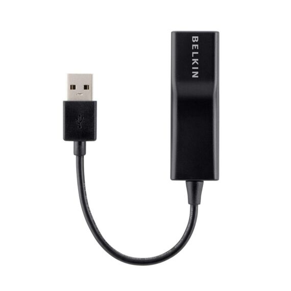 Belkin F4U047BT Kabeladapter RJ-45 USB 2.0 Type-A Schwarz