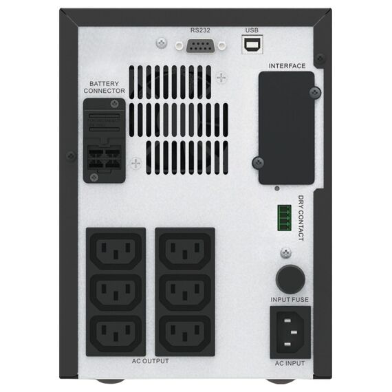 APC Easy UPS 1 Ph Line Interactive, 1500VA, Tower, 230V, 6 IEC C13 Ausgänge, AVR, Potentialfreier Kontakt, LCD, ohne Netzwerk-Managementkarte, 2 image