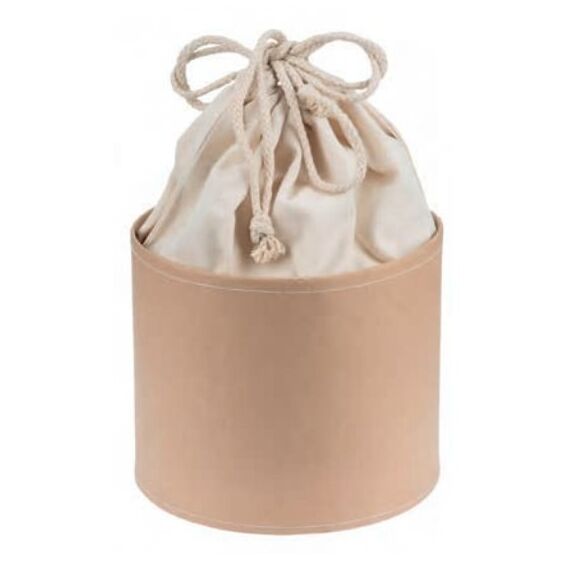GLOREX 62027247 Aufbewahrungstasche Rund Baumwolle Beige