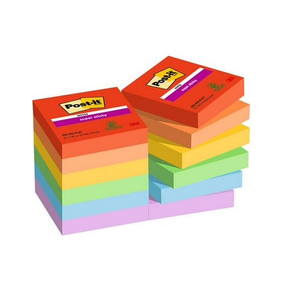Post-It 7100258794 Klebezettel Quadratisch Mehrfarbig 90 Blätter Selbstklebend