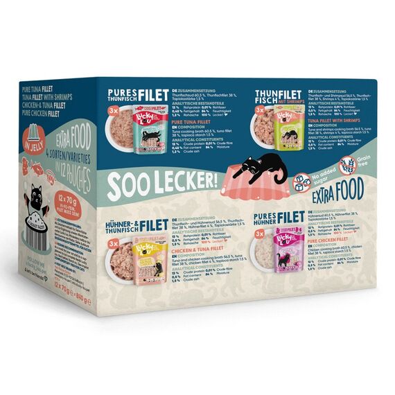 Lucky Lou Extrafood Jelly-Mix-Box 12 x 70g Pouch, 2 image