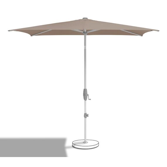Suncomfort by Glatz Shell Turn Terrassenschirm Sechseck Graubraun, Farbe: Graubraun