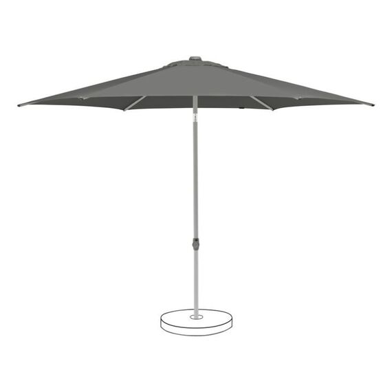Suncomfort by Glatz Pop UP Terrassenschirm Rechteck Grau, Farbe: Grau