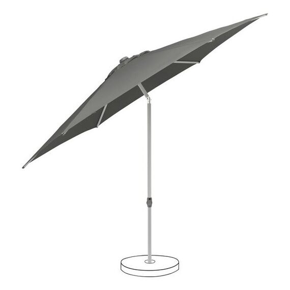 Suncomfort by Glatz Pop UP Terrassenschirm Rechteck Grau, Farbe: Grau, 2 image