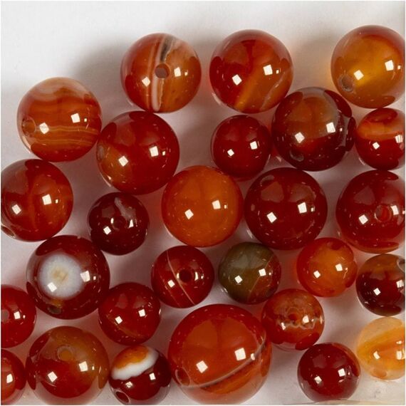 Creativ Company 632020 Perle Runde Perle Stein Orange, Rot 28 Stück(e), 3 image