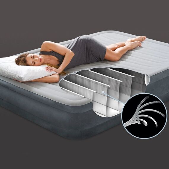 Intex DuraBeam Comfort-Plush High-Rise Doppelmatratze Hellgrau Unisex, 8 image