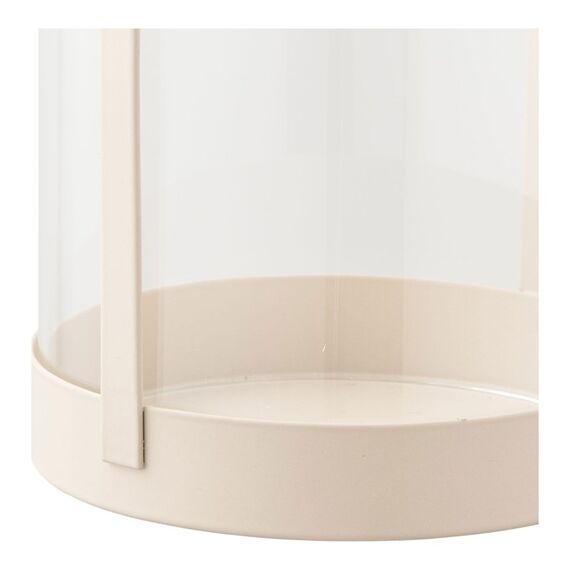 House Nordic Windlicht Hurricane Kerzenständer Metall, Glas Beige, 3 image