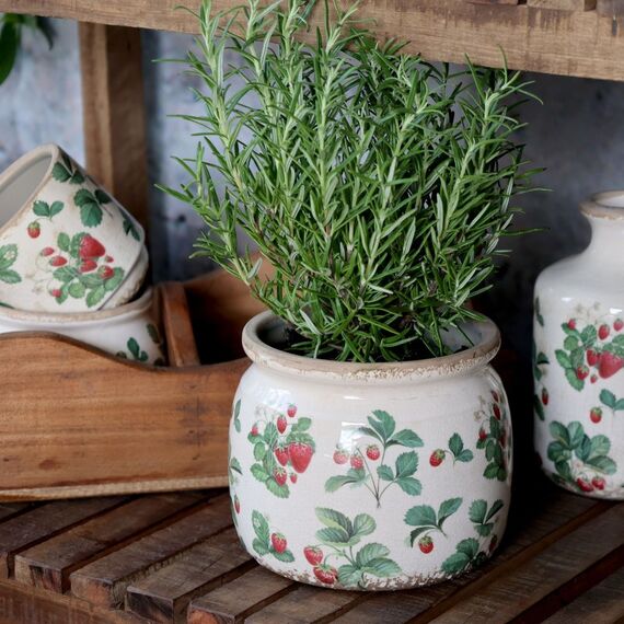 Chic Antique 65104519 Blumenkübel Drinnen/Draußen Tischübertopf Freistehend Keramik Mehrfarbig, Cremefarben, 2 image