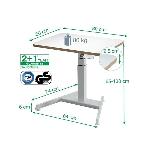 Leitz 65340001 Stehschreibtisch Dunkles Grau, 7 image