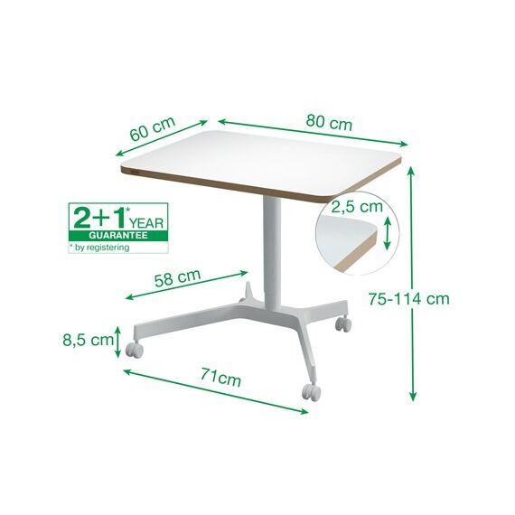 Leitz 65360001 Stehschreibtisch Weiß, 6 image