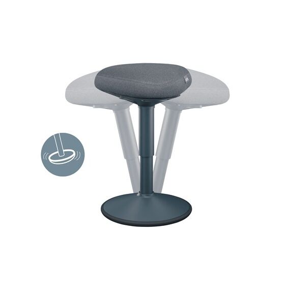 Leitz 65440089 Sattelstuhl Gepolsterter Sitz Grau Kunststoff 1 Stück(e), 8 image