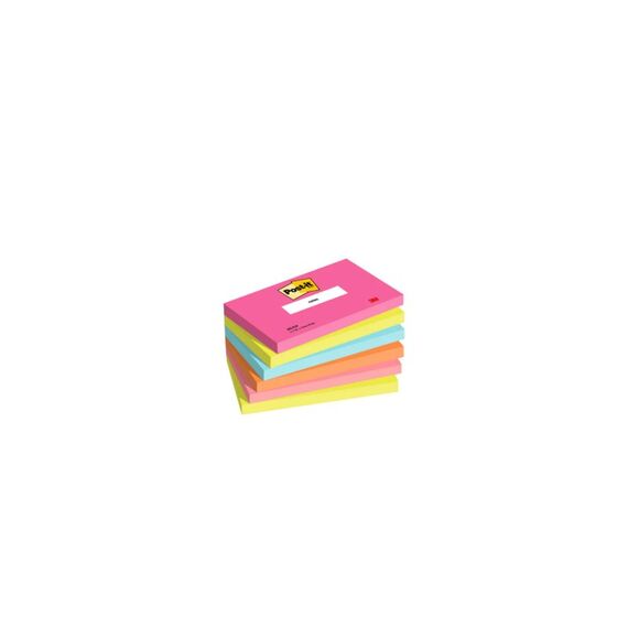 Post-It 7100259224 Klebezettel Rechteck Blau, Grün, Orange, Pink 100 Blätter Selbstklebend