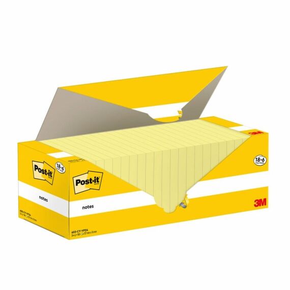 Post-It 3M , Haftnotizen, gelb Klebezettel Rechteck 100 Blätter Selbstklebend