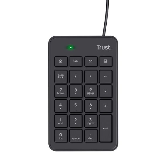 Trust 22221 Numerische Tastatur Laptop / PC USB Schwarz