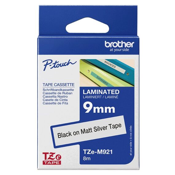 Brother TZE-M921 Etiketten erstellendes Band Schwarz auf Metallic, 4 image