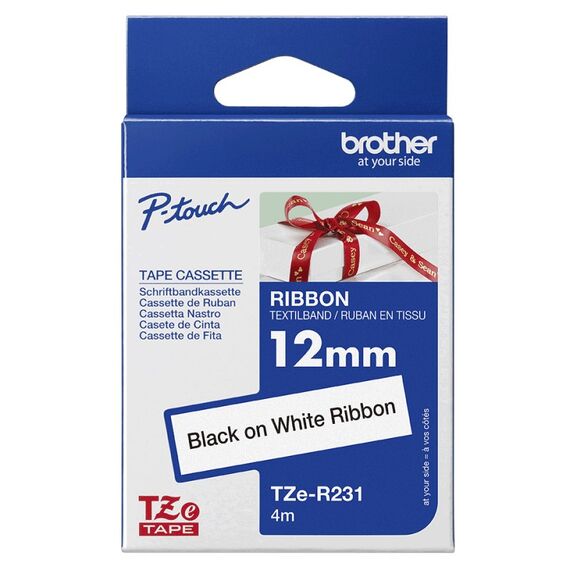 Brother TZE-R231 Etiketten erstellendes Band Schwarz auf weiss, 5 image