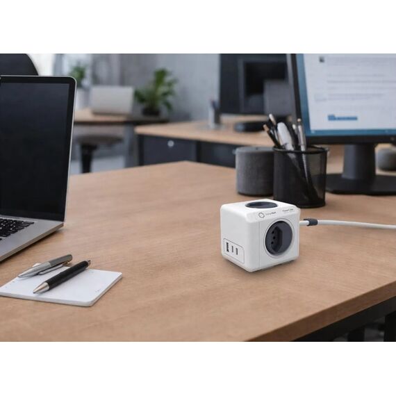 Allocacoc PowerCube 35W Verlängerungskabel 1,5 m 4 AC-Ausgänge Drinnen Grau, Weiß, 5 image