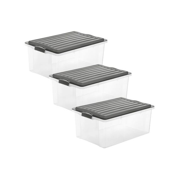 Rotho 3er Set Box 38 l Compact