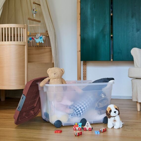 Rotho 6674702104WS Aufbewahrungsbox Rechteckig Kunststoff Rot, Transparent, 2 image