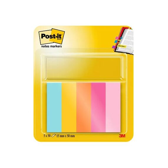 Post-It 7100259442 Klebezettel Rechteck Blau, Orange, Pink, Gelb 50 Blätter Selbstklebend
